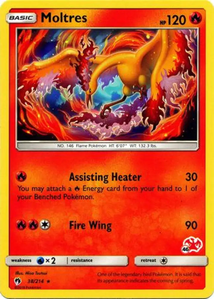 Moltres (38/214) (Charizard Stamp #46) [Battle Academy 2020] - Pokemon Single