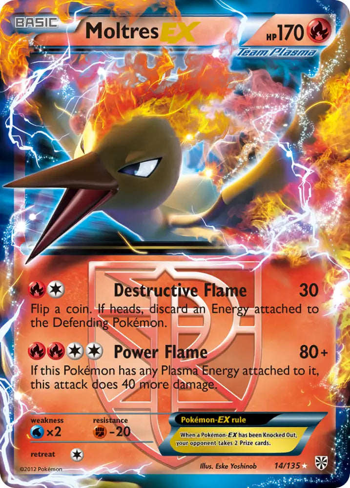 Moltres EX (14/135) [Black & White: Plasma Storm] - Pokemon Single