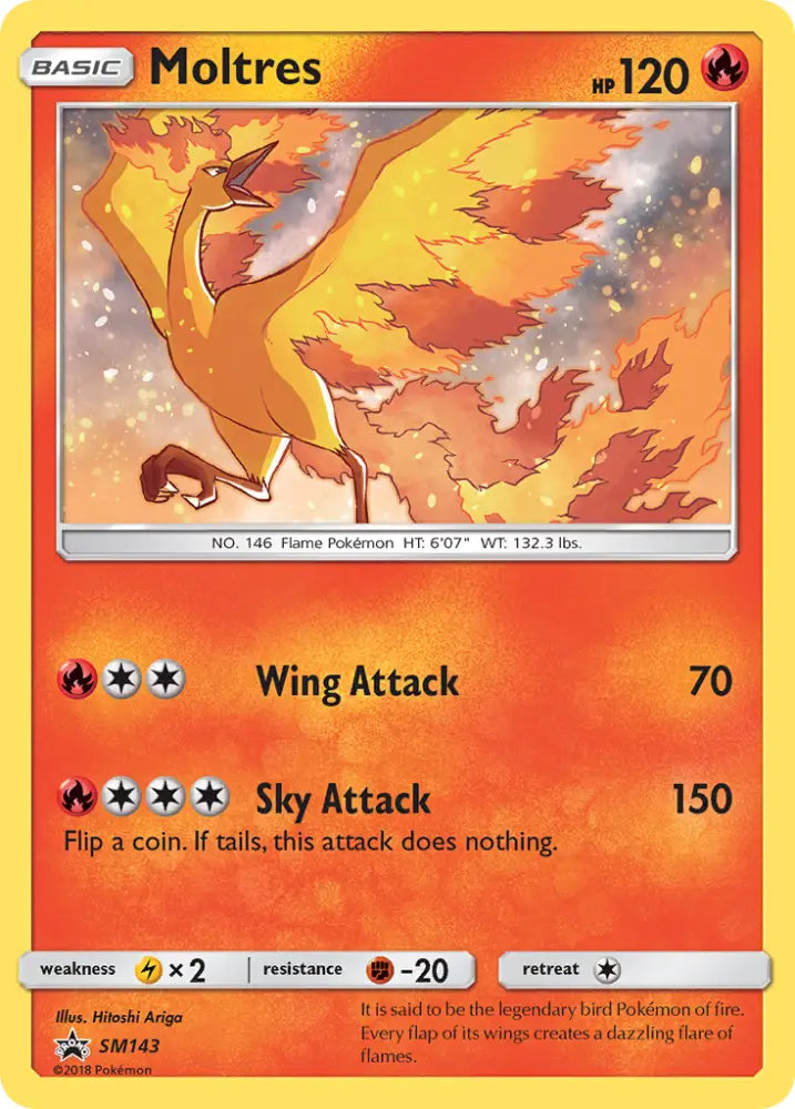 Moltres (SM143) [Sun & Moon: Black Star Promos] - Pokemon Single