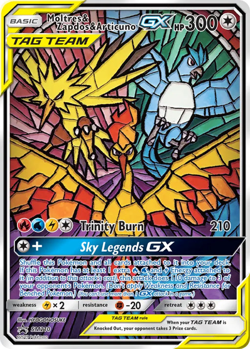 Moltres & Zapdos & Articuno GX (SM210) [Sun & Moon: Black Star Promos] - Pokemon Single