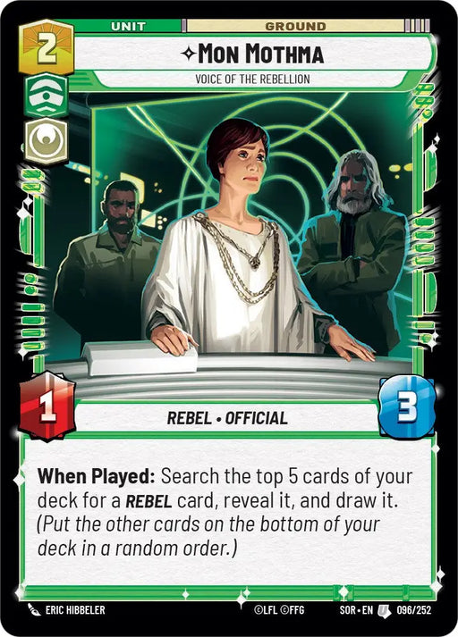Mon Mothma - Voice of the Rebellion (096/252) [Spark of Rebellion] - Star Wars: Unlimited Single