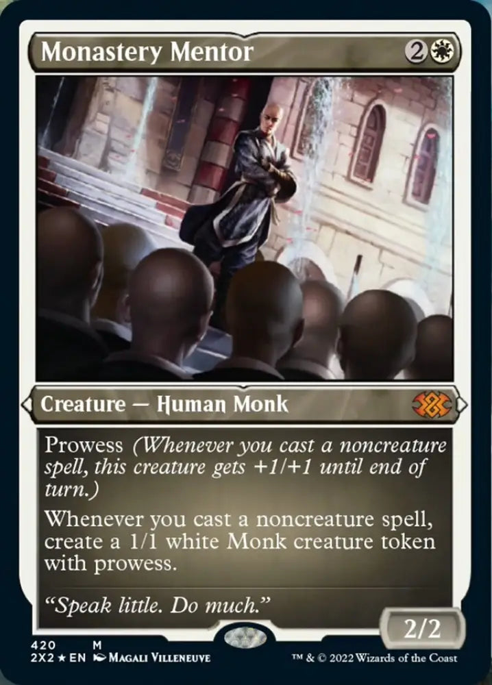 Monastery Mentor (Foil Etched) [Double Masters 2022] - MTG Single