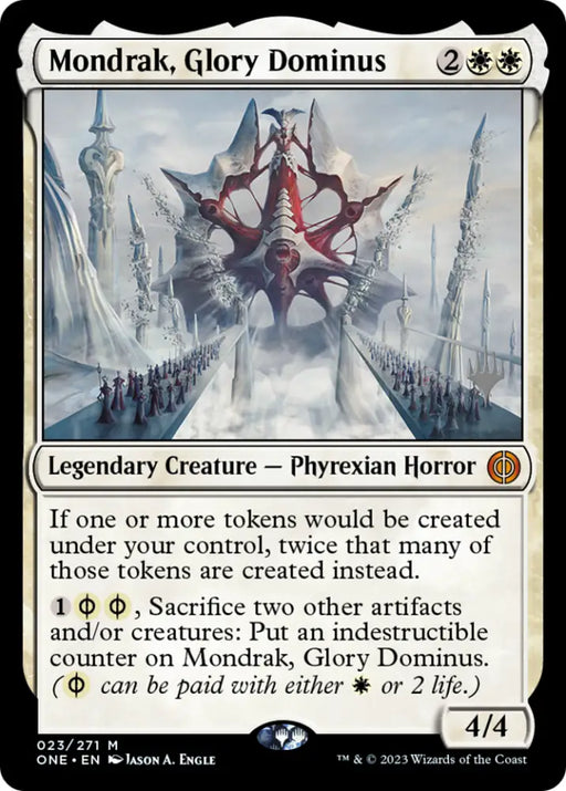 Mondrak Glory Dominus (Promo Pack) [Phyrexia: All Will Be One Promos] - MTG Single