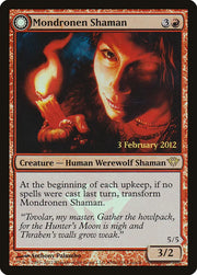 Mondronen Shaman // Tovolar’s Magehunter (Launch) [Dark Ascension Promos] - MTG Single