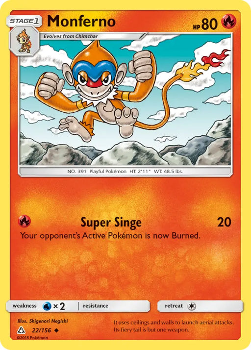 Monferno (22/156) [Sun & Moon: Ultra Prism] - Pokemon Single