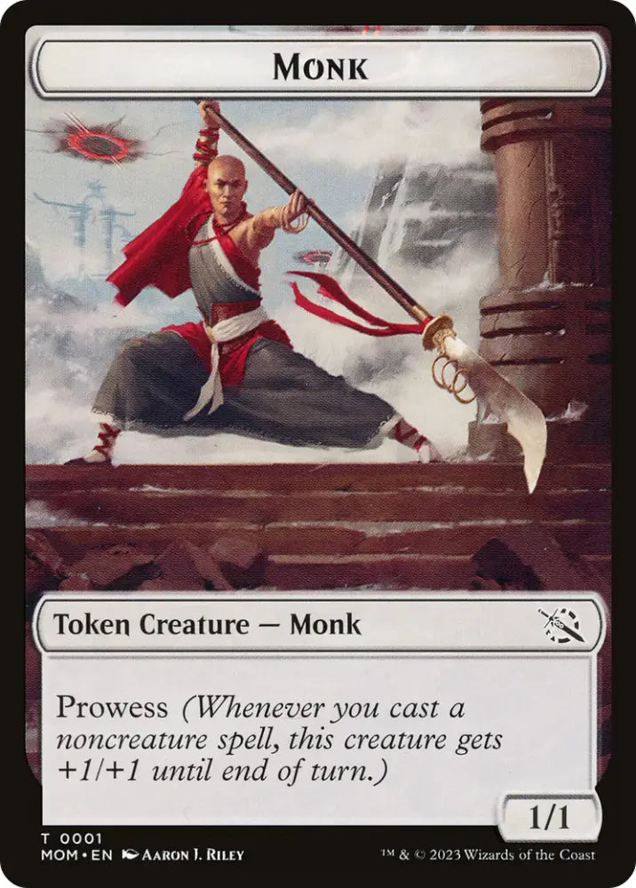 Monk // Phyrexian Saproling Double-Sided Token [March of the Machine Tokens] - MTG Single