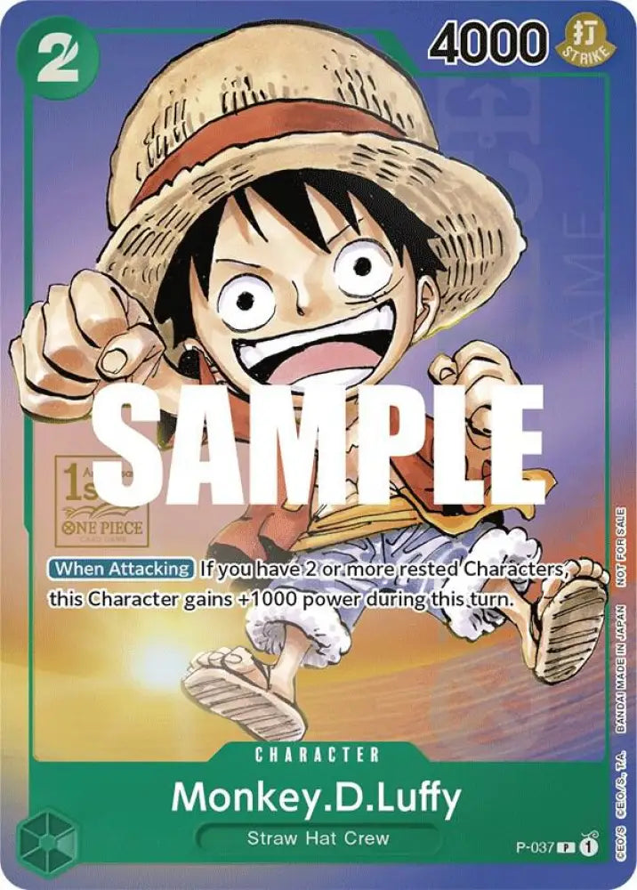 Monkey.D.Luffy (037) (1st Anniversary Tournament) (P-037) [One Piece Promotion Cards]