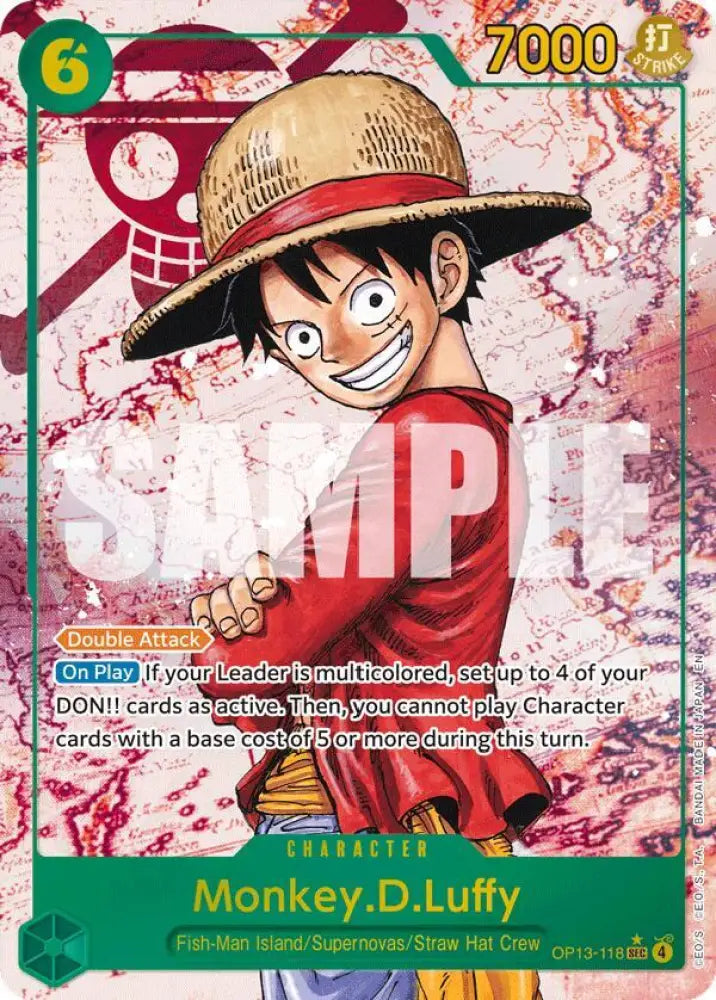 Monkey.D.Luffy (118) (Parallel) (OP13-118) [Carrying On His Will]