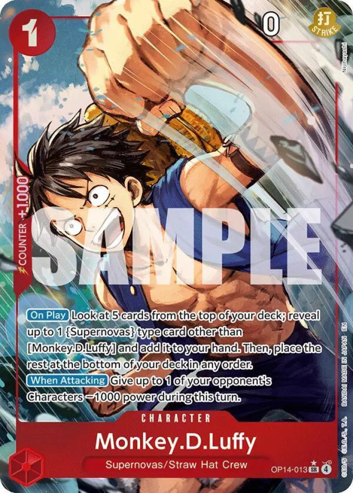 Monkey.D.Luffy - OP14-013 (Alternate Art) [The Azure Sea's Seven]