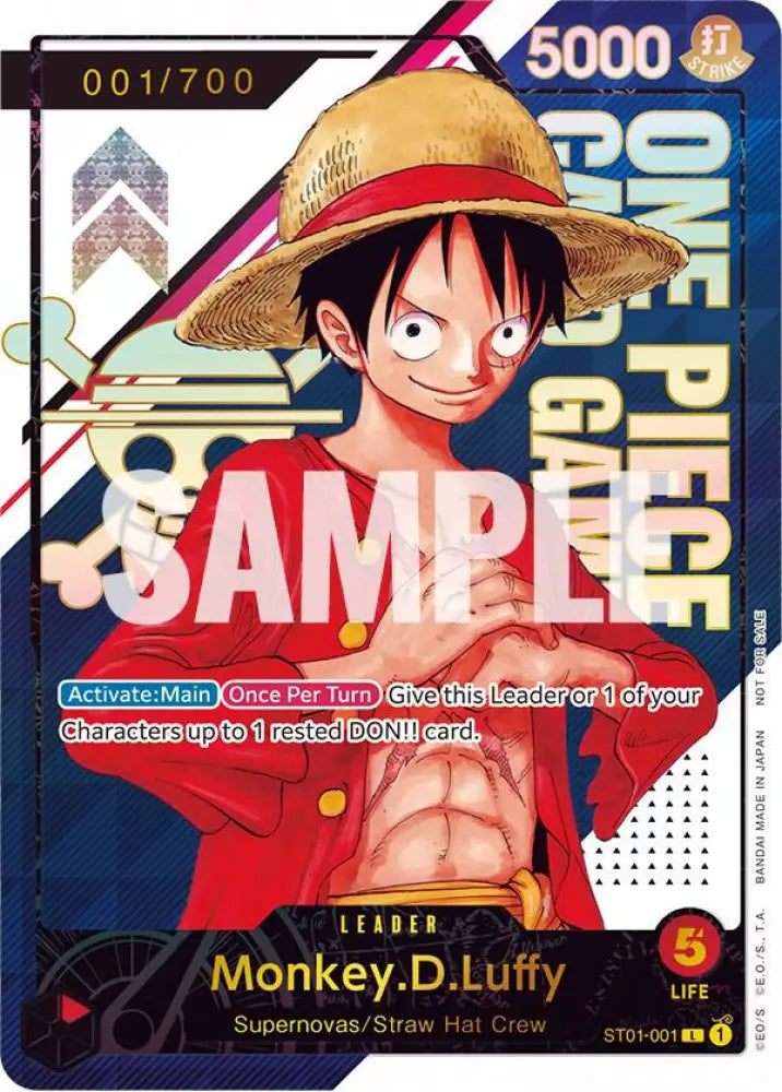 Monkey.D.Luffy - ST01-001 [Serial Number] [One Piece Promotion Cards]