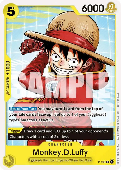 Monkey.D.Luffy (Tournament Pack 2026 Vol. 2) (P-106) [One Piece Promotion Cards]