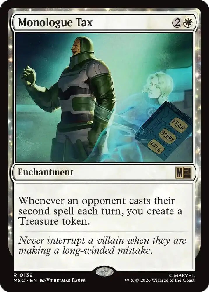 Monologue Tax (Surge Foil) (139) [Marvel Super Heroes Commander]