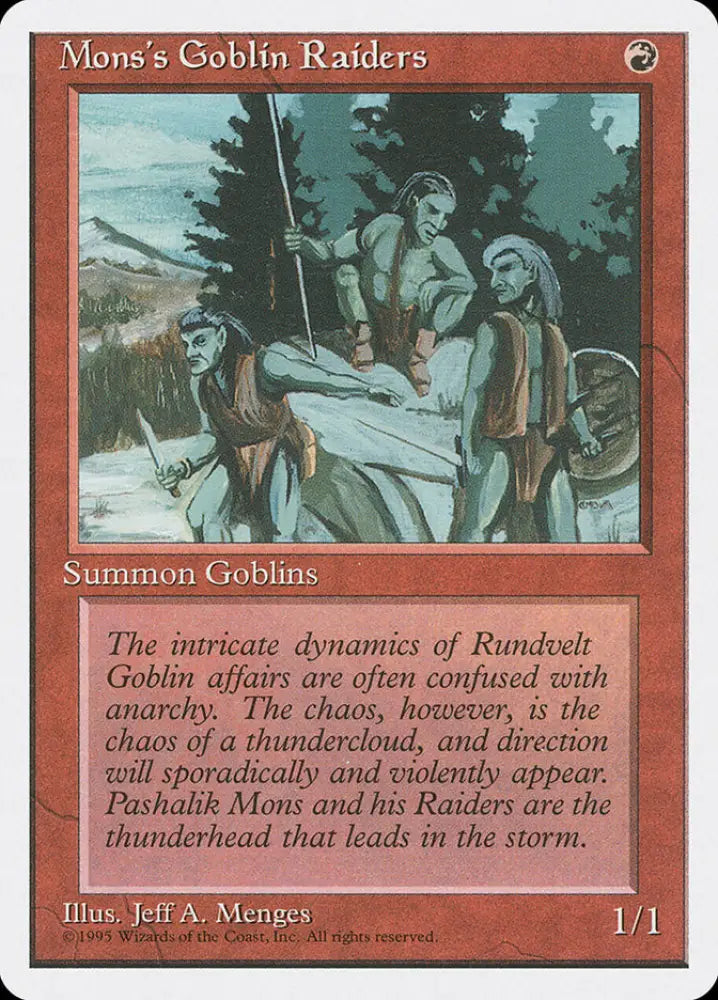 Mons’s Goblin Raiders [Fourth Edition] - MTG Single