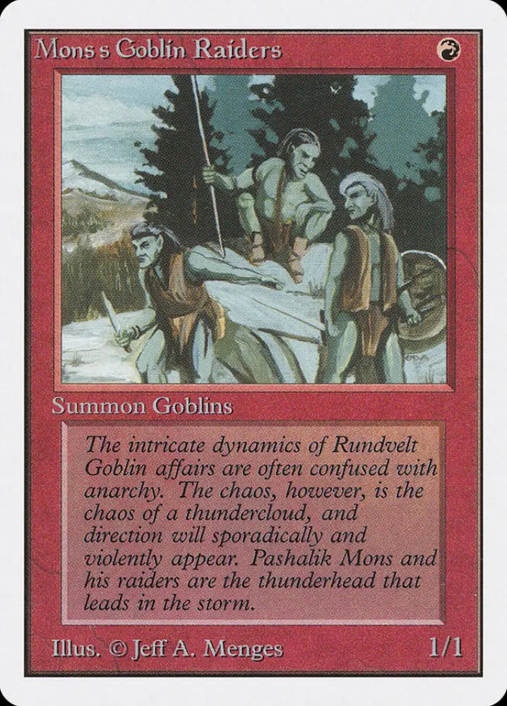 Mons’s Goblin Raiders [Unlimited Edition] - MTG Single