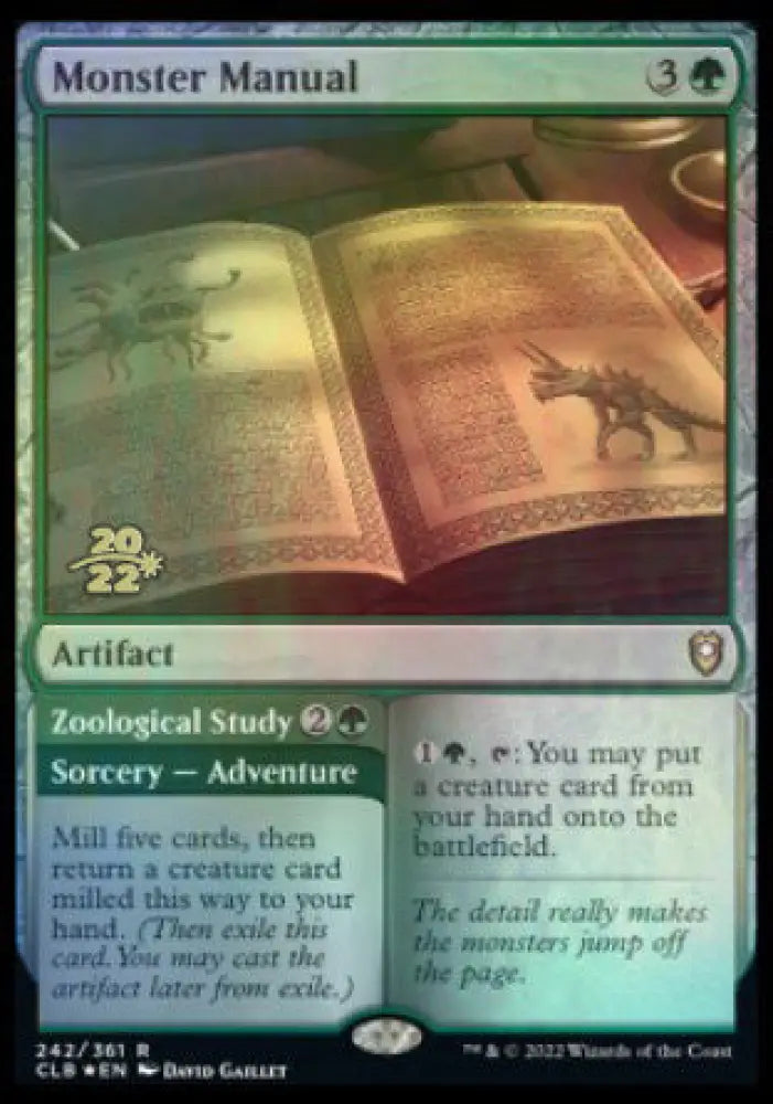 Monster Manual // Zoological Study [Commander Legends: Battle for Baldur’s Gate Prerelease Promos] - MTG Single