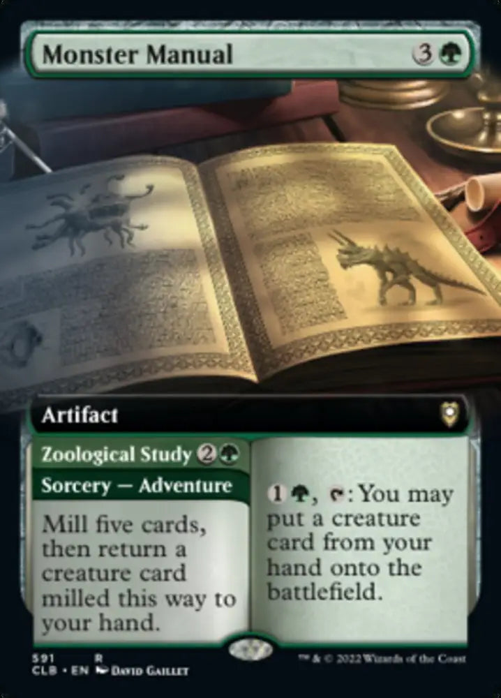 Monster Manual // Zoological Study (Extended Art) [Commander Legends: Battle for Baldur’s Gate] - MTG Single