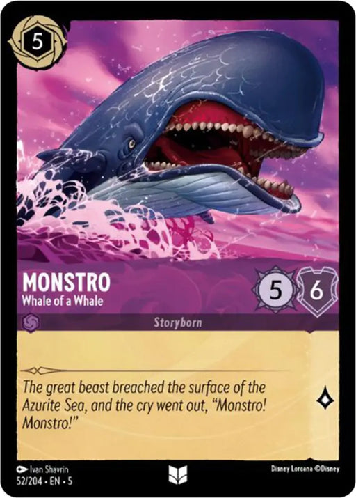 Monstro - Whale of a Whale (52/204) [Shimmering Skies] - Lorcana Single