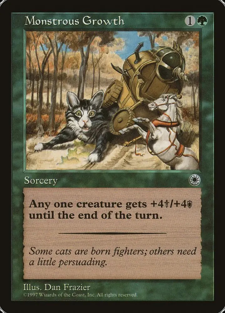 Monstrous Growth (With Flavor Text) [Portal] - MTG Single
