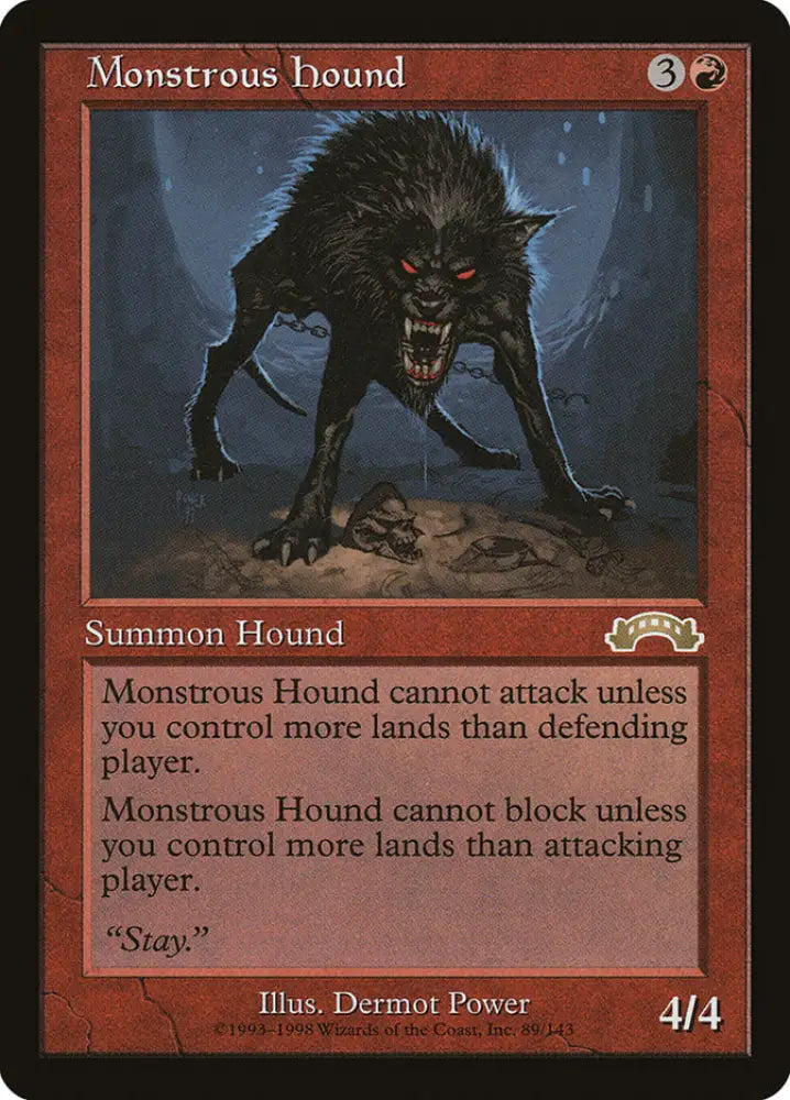Monstrous Hound [Exodus] - MTG Single