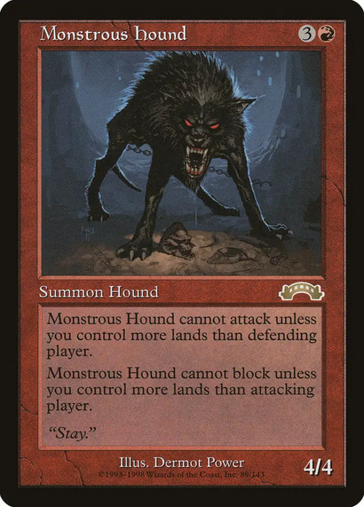 Monstrous Hound [Exodus] - MTG Single