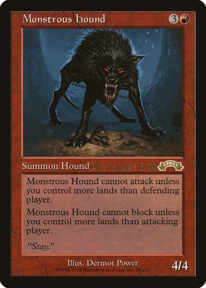 Monstrous Hound [Exodus Promos] - MTG Single