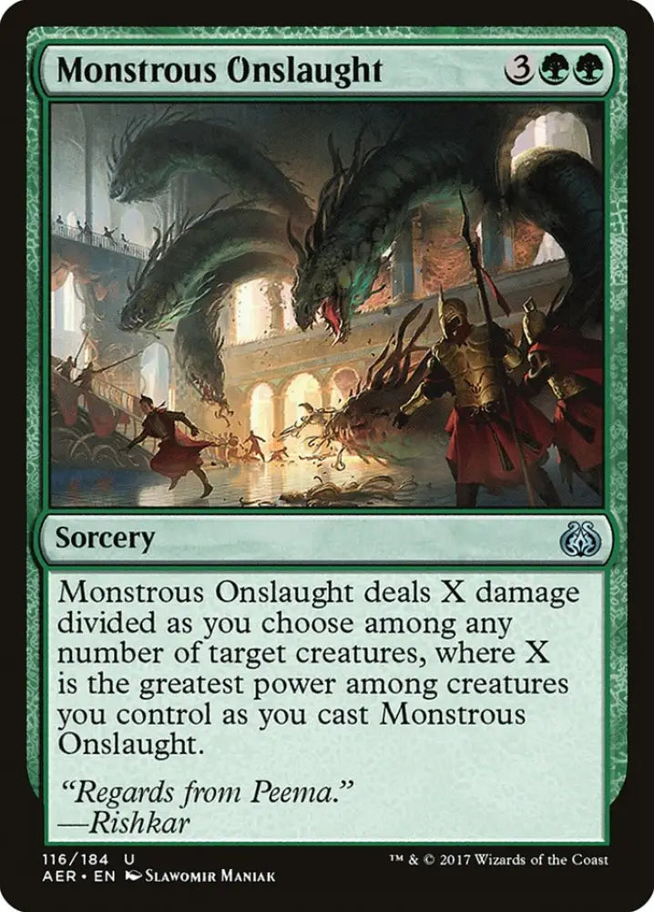 Monstrous Onslaught [Aether Revolt] - MTG Single