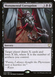 Monumental Corruption [Phyrexia: All Will Be One Commander] - MTG Single