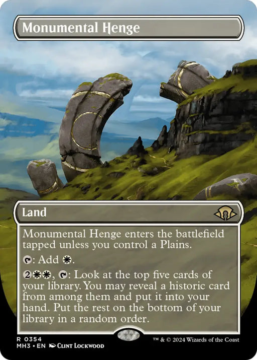Monumental Henge (Borderless) [Modern Horizons 3] - MTG Single