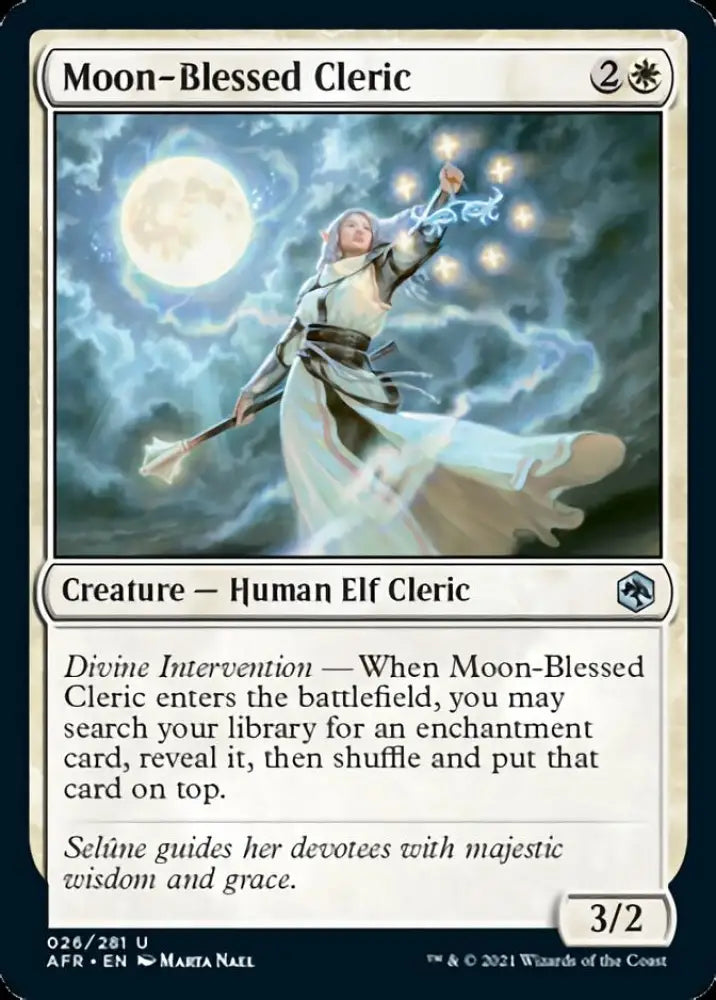 Moon-Blessed Cleric [Dungeons & Dragons: Adventures in the Forgotten Realms] - MTG Single