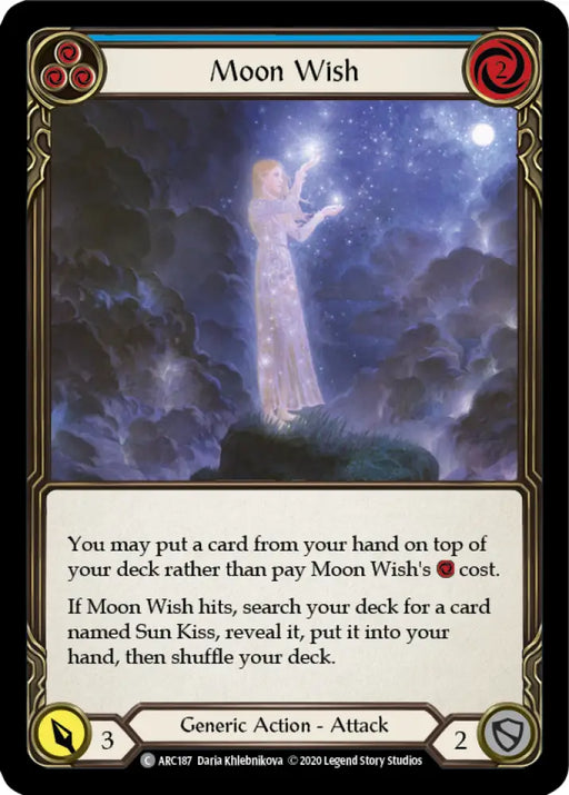 Moon Wish (Blue) [Arcane Rising Unlimited] Unlimited Rainbow Foil - Flesh And Blood Single