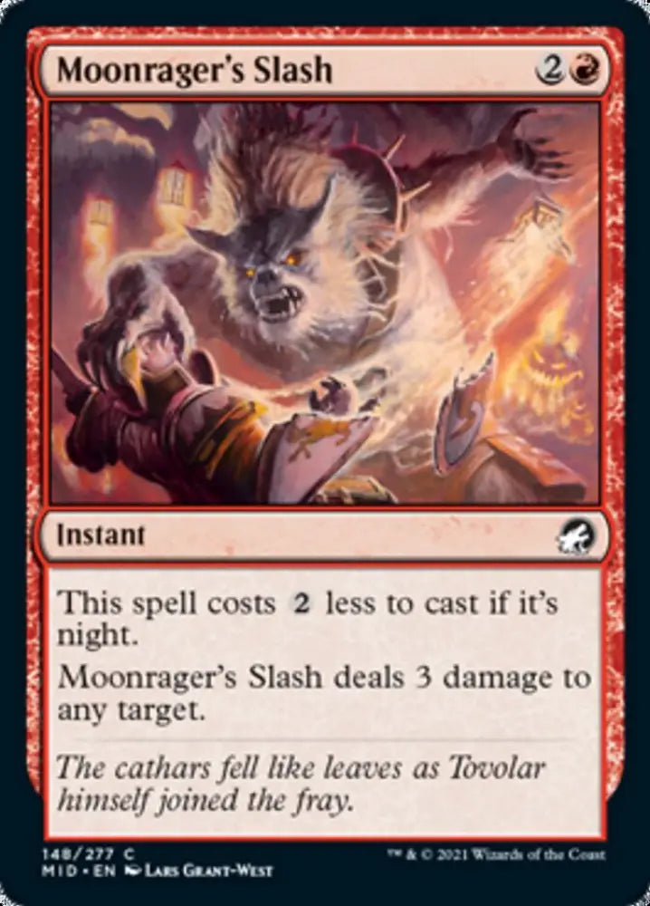 Moonrager’s Slash [Innistrad: Midnight Hunt] - MTG Single