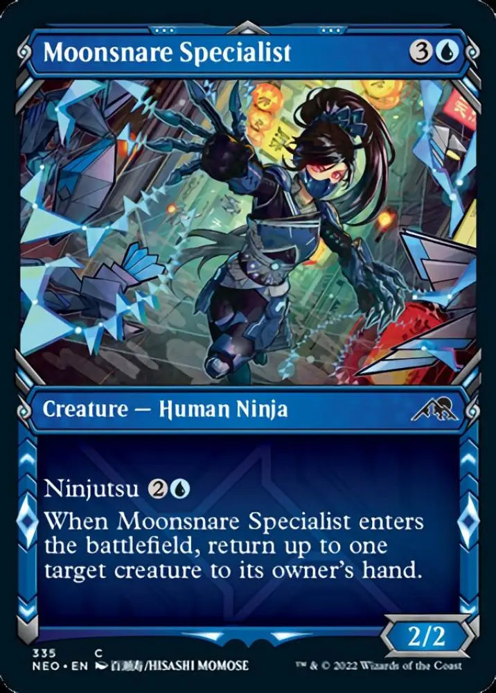 Moonsnare Specialist (Showcase Ninja) [Kamigawa: Neon Dynasty] - MTG Single