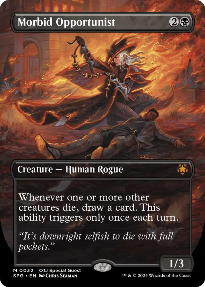 Morbid Opportunist (Borderless) [Outlaws of Thunder Junction Special Guests] - MTG Single