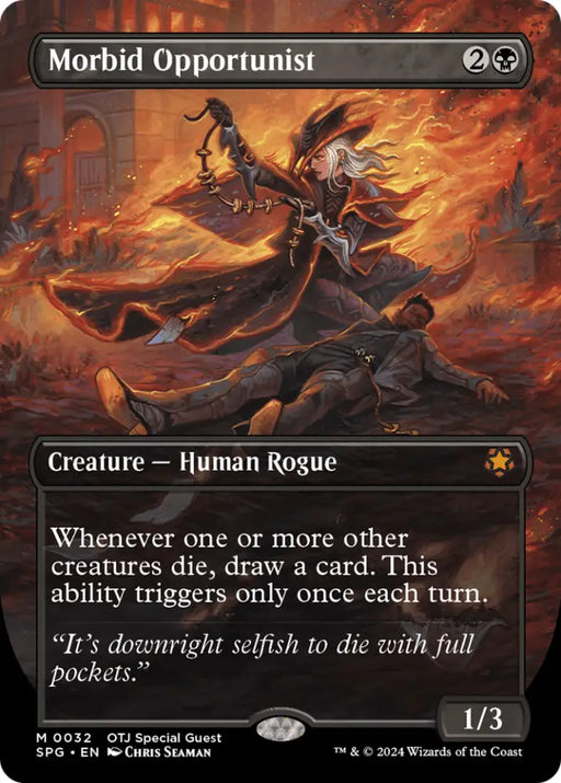 Morbid Opportunist (Borderless) [Outlaws of Thunder Junction Special Guests] - MTG Single