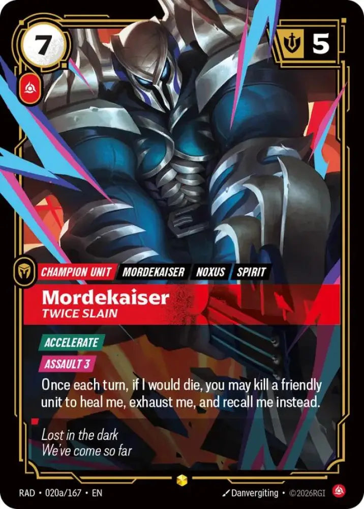 Mordekaiser, Twice Slain (Alternate Art) (020a/167) [Radiance]