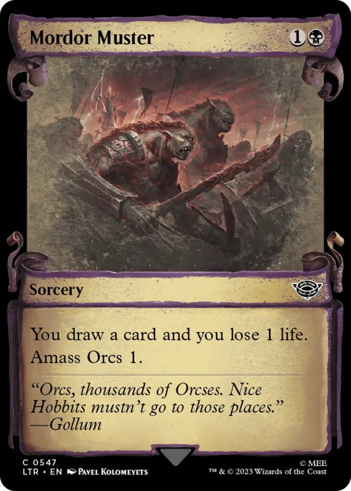 Mordor Muster [The Lord of the Rings: Tales of Middle-Earth Showcase Scrolls] - MTG Single
