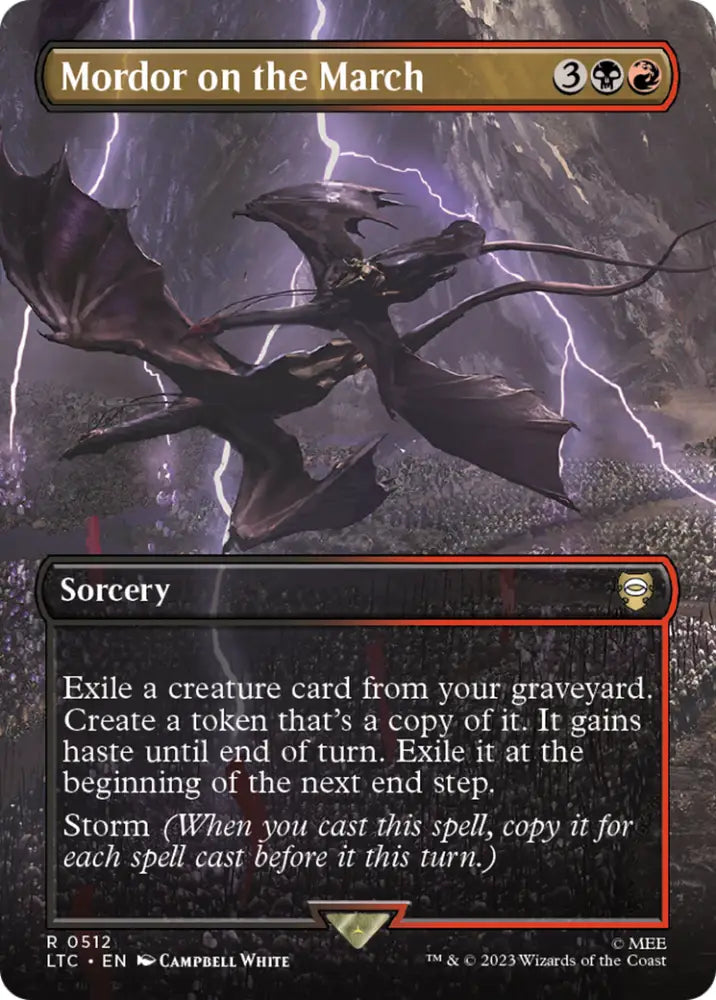 Mordor on the March (Borderless) [The Lord of the Rings: Tales of Middle-Earth Commander] - MTG Single