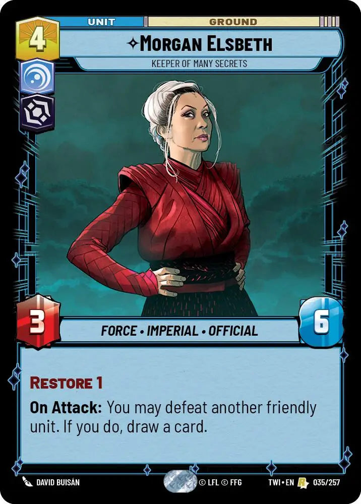 Morgan Elsbeth - Keeper of Many Secrets (035/257) [Twilight of the Republic] - Star Wars: Unlimited Single