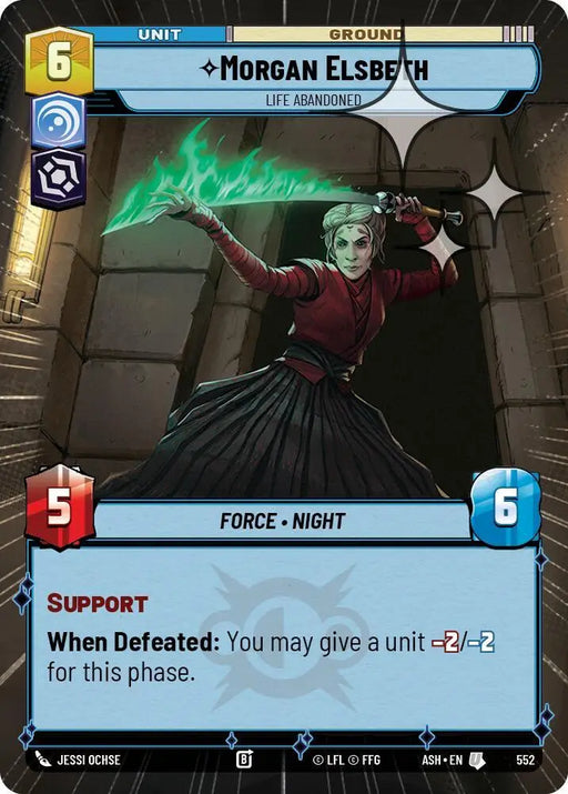 Morgan Elsbeth - Life Abandoned (Hyperspace Foil) (552) [Ashes of the Empire]