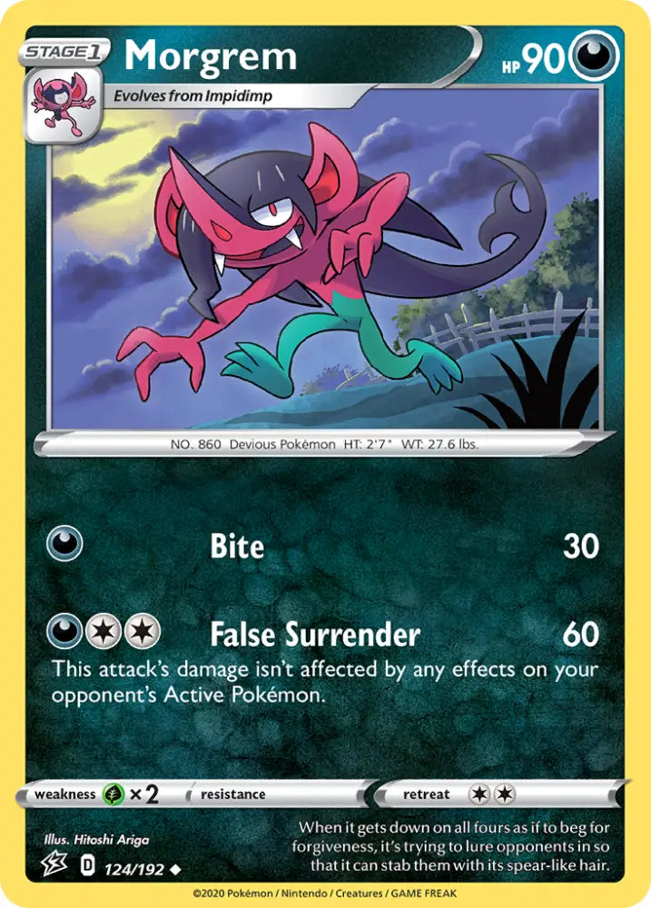 Morgrem (124/192) [Sword & Shield: Rebel Clash] - Pokemon Single