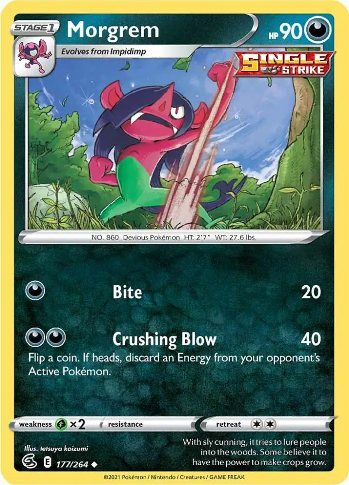 Morgrem (177/264) [Sword & Shield: Fusion Strike] - Pokemon Single