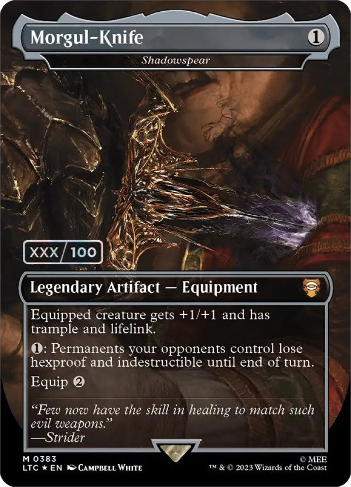 Morgul-Knife - Shadowspear (Serialized) [The Lord of the Rings: Tales of Middle-Earth Commander] - MTG Single
