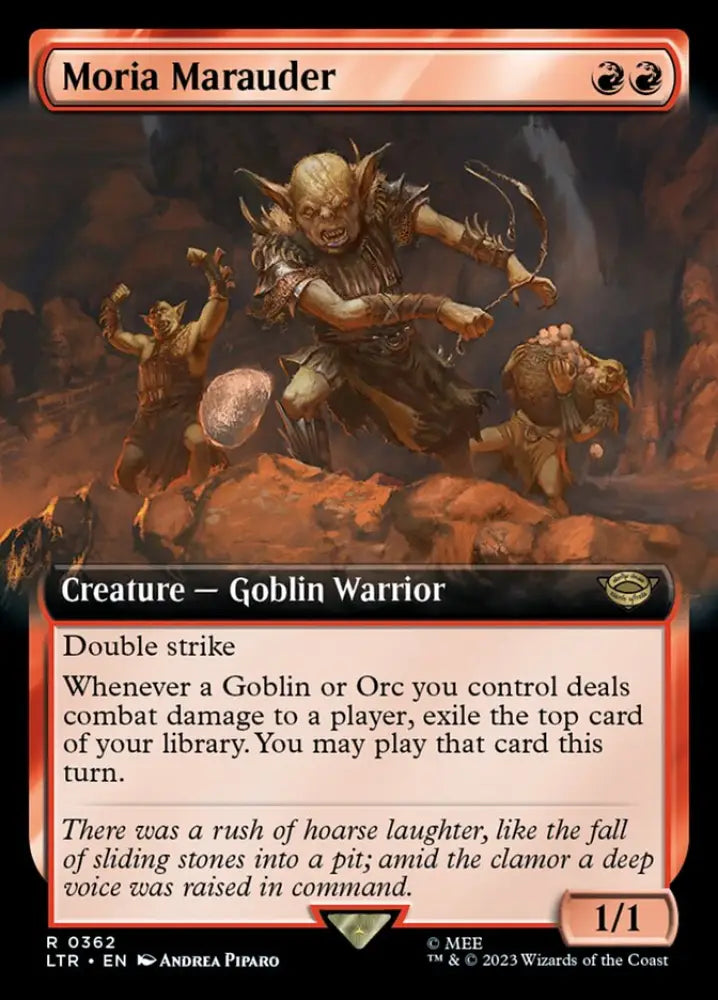 Moria Marauder (Extended Art) [The Lord of the Rings: Tales of Middle-Earth] - MTG Single