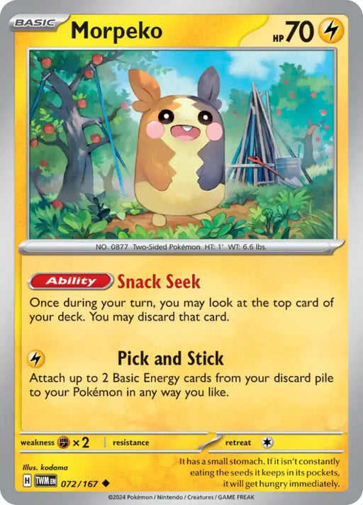 Morpeko (072/167) [Scarlet & Violet: Twilight Masquerade] - Pokemon Single