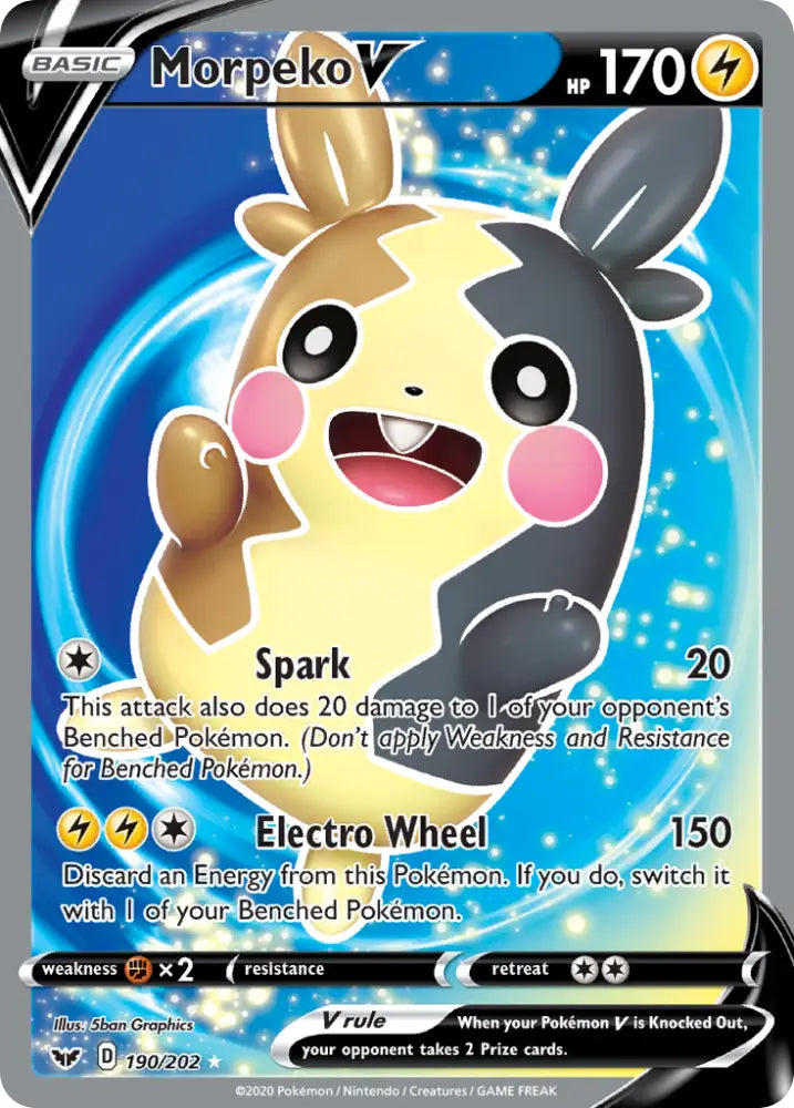Morpeko V (190/202) [Sword & Shield: Base Set] - Pokemon Single