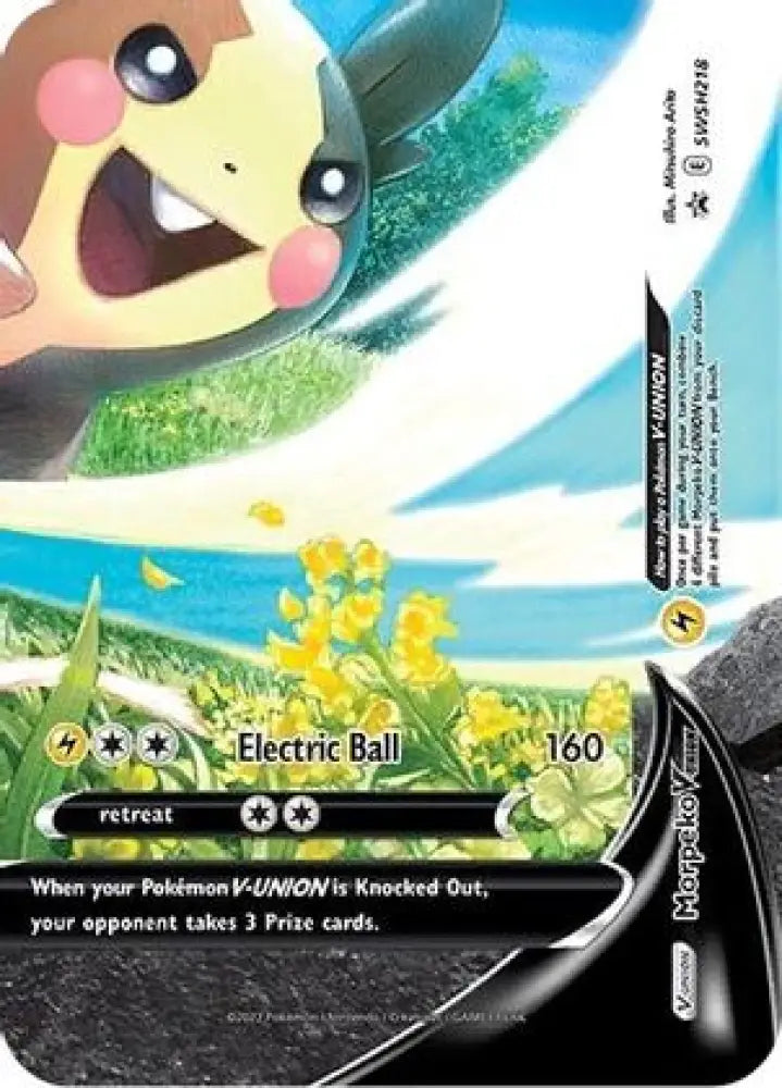 Morpeko V-UNION (SWSH218) [Sword & Shield: Black Star Promos] - Pokemon Single