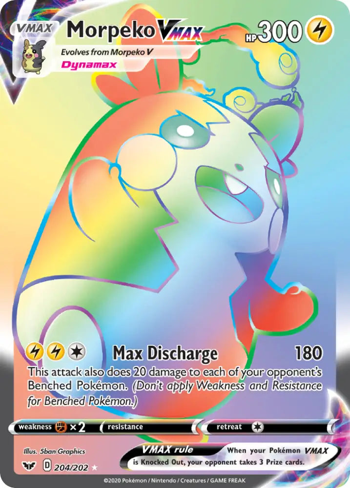 Morpeko VMAX (204/202) [Sword & Shield: Base Set] - Pokemon Single