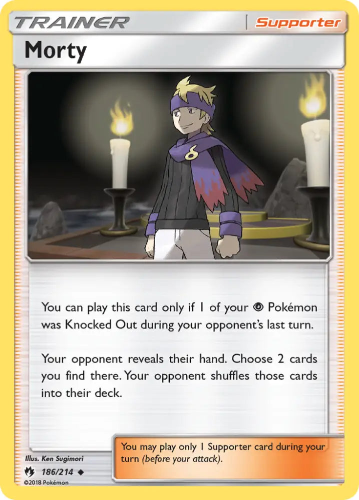 Morty (186/214) [Sun & Moon: Lost Thunder] - Pokemon Single