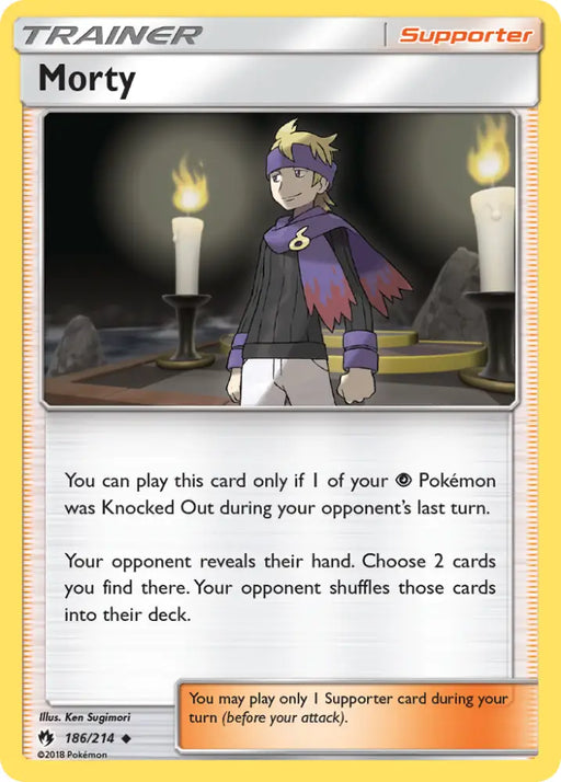 Morty (186/214) [Sun & Moon: Lost Thunder] - Pokemon Single