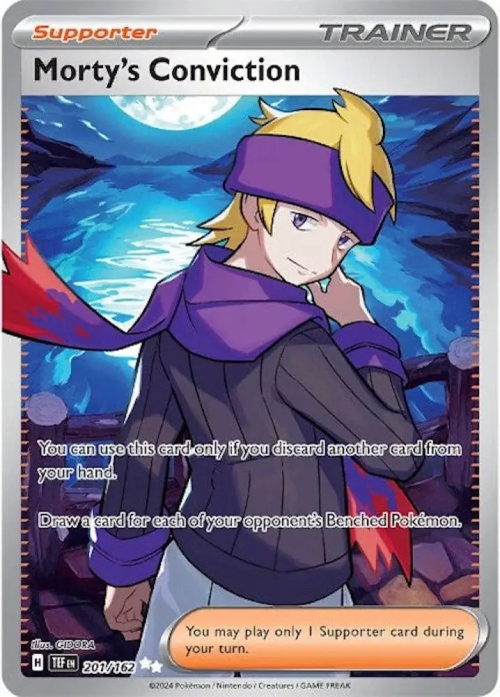 Morty’s Conviction (201/162) [Scarlet & Violet: Temporal Forces] - Pokemon Single